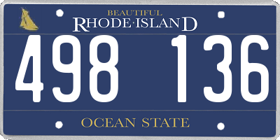 RI license plate 498136