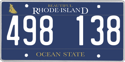 RI license plate 498138