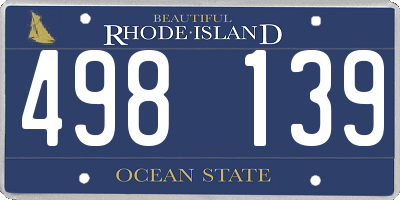 RI license plate 498139