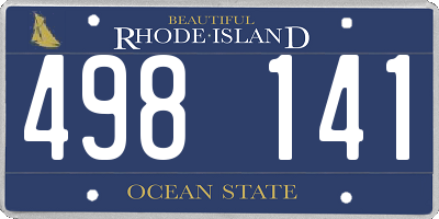 RI license plate 498141