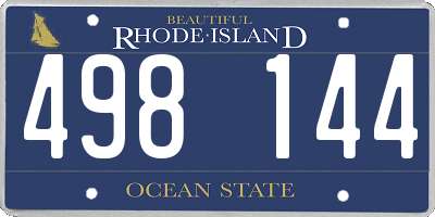 RI license plate 498144