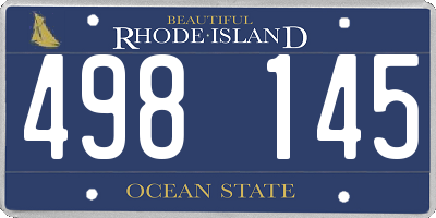 RI license plate 498145