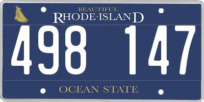 RI license plate 498147