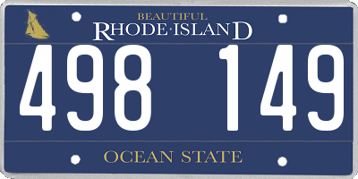 RI license plate 498149