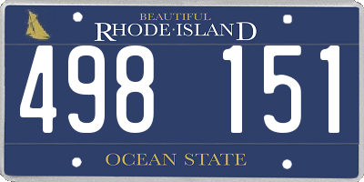 RI license plate 498151
