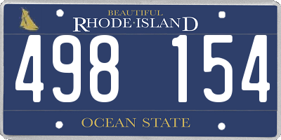RI license plate 498154