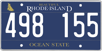 RI license plate 498155
