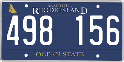 RI license plate 498156