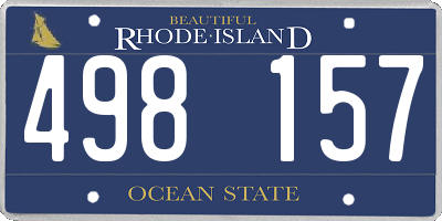 RI license plate 498157