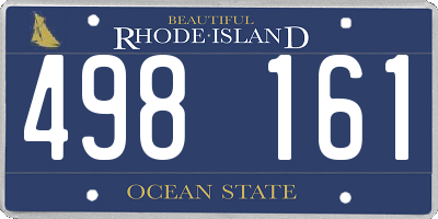 RI license plate 498161