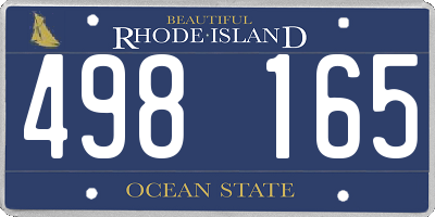 RI license plate 498165