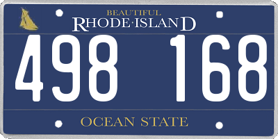 RI license plate 498168