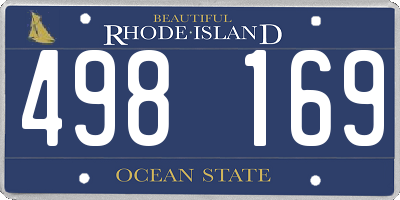 RI license plate 498169