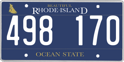 RI license plate 498170
