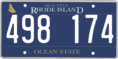 RI license plate 498174
