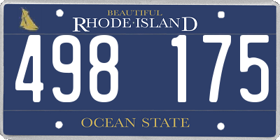 RI license plate 498175