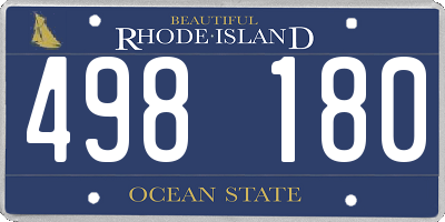 RI license plate 498180