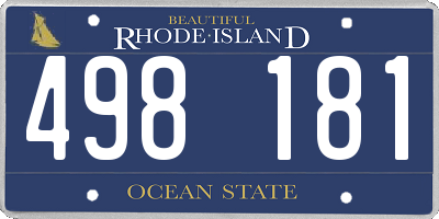RI license plate 498181