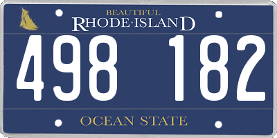 RI license plate 498182