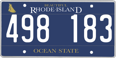RI license plate 498183