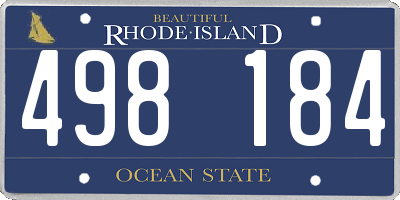 RI license plate 498184