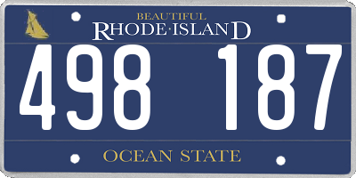 RI license plate 498187