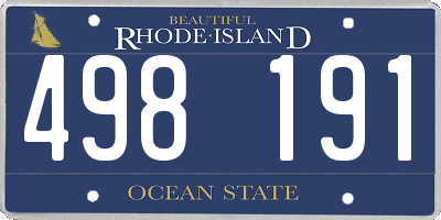 RI license plate 498191