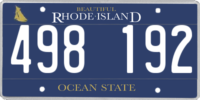 RI license plate 498192