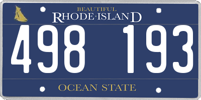 RI license plate 498193
