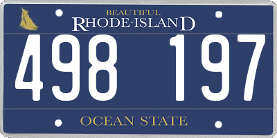 RI license plate 498197