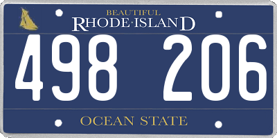 RI license plate 498206