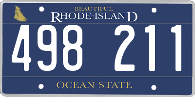 RI license plate 498211