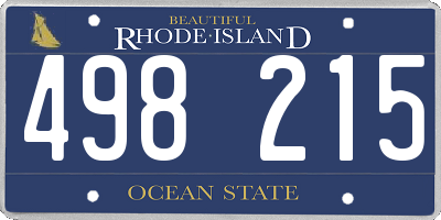 RI license plate 498215