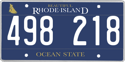 RI license plate 498218
