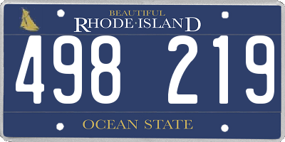 RI license plate 498219