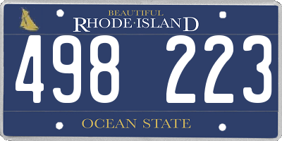 RI license plate 498223