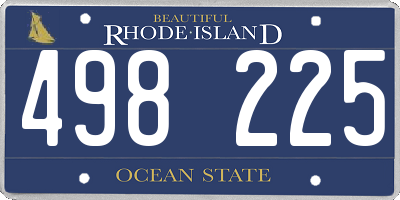 RI license plate 498225