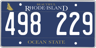 RI license plate 498229