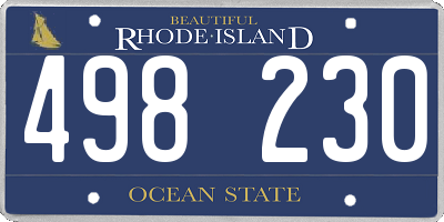 RI license plate 498230