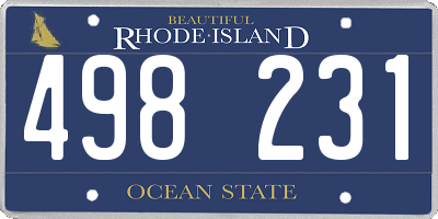 RI license plate 498231