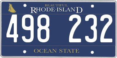 RI license plate 498232