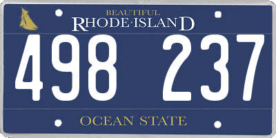 RI license plate 498237