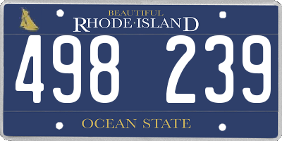 RI license plate 498239