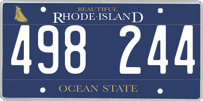 RI license plate 498244