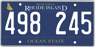 RI license plate 498245