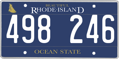 RI license plate 498246