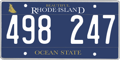 RI license plate 498247