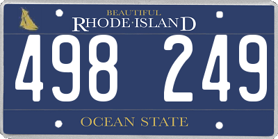 RI license plate 498249