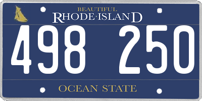 RI license plate 498250