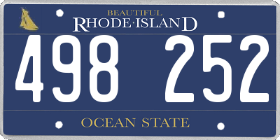 RI license plate 498252